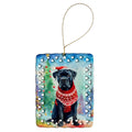 Cane Corso Christmas Porcelain Ornament Christmas Tree Hanging Decorations for Home Christmas Holiday, Rectangle, Gift, Multicolor