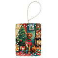 Chesapeake Bay Retriever Christmas Porcelain Ornament Christmas Tree Hanging Decorations for Home Christmas Holiday, Rectangle, Gift, Multicolor