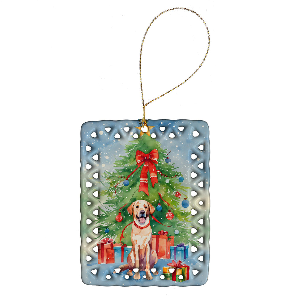Chesapeake Bay Retriever Christmas Porcelain Ornament Christmas Tree Hanging Decorations for Home Christmas Holiday, Rectangle, Gift, Multicolor