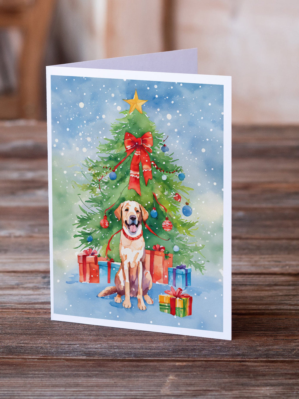 Chesapeake Bay Retriever Christmas Greeting Cards Pack of 8 Blank Cards with Envelopes Whimsical A7 Size 5x7