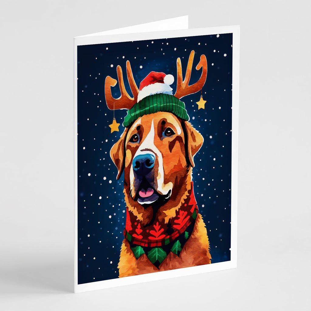 Chesapeake Bay Retriever Christmas Greeting Cards Pack of 8 Blank Cards with Envelopes Whimsical A7 Size 5x7