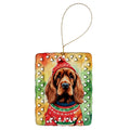 English Cocker Spaniel Christmas Porcelain Ornament Christmas Tree Hanging Decorations for Home Christmas Holiday, Rectangle, Gift, Multicolor
