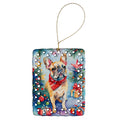 French Bulldog Christmas Porcelain Ornament Christmas Tree Hanging Decorations for Home Christmas Holiday, Rectangle, Gift, Multicolor