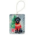 Giant Schnauzer Christmas Porcelain Ornament Christmas Tree Hanging Decorations for Home Christmas Holiday, Rectangle, Gift, Multicolor