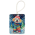 Komondor Christmas Porcelain Ornament Christmas Tree Hanging Decorations for Home Christmas Holiday, Rectangle, Gift, Multicolor