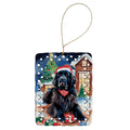 Newfoundland Christmas Porcelain Ornament Christmas Tree Hanging Decorations for Home Christmas Holiday, Rectangle, Gift, Multicolor