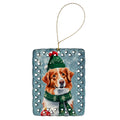 Nova Scotia Duck Toller Christmas Porcelain Ornament Christmas Tree Hanging Decorations for Home Christmas Holiday, Rectangle, Gift, Multicolor