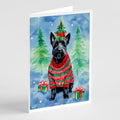 Scottish Terrier Christmas Greeting Cards Pack of 8 Blank Cards with Envelopes Whimsical A7 Size 5x7