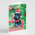 Scottish Terrier Christmas Greeting Cards Pack of 8 Blank Cards with Envelopes Whimsical A7 Size 5x7