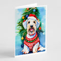 Sealyham Terrier Christmas Greeting Cards Pack of 8 Blank Cards with Envelopes Whimsical A7 Size 5x7