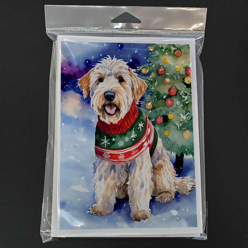 Wheaten Terrier Christmas Greeting Cards Pack of 8 Blank Cards with Envelopes Whimsical A7 Size 5x7