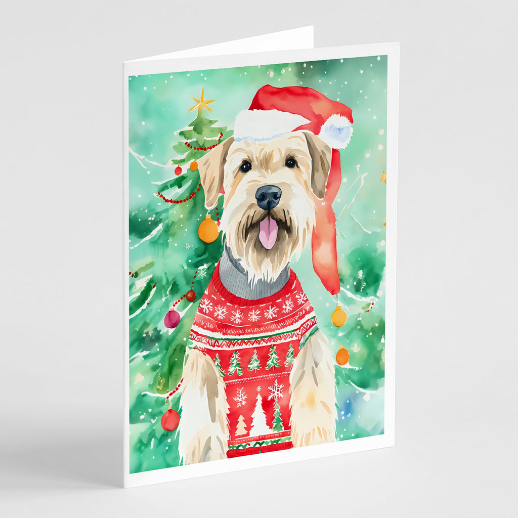 Wheaten Terrier Christmas Greeting Cards Pack of 8 Blank Cards with Envelopes Whimsical A7 Size 5x7