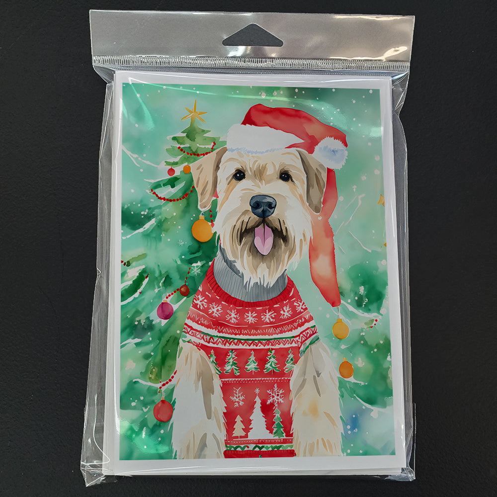 Wheaten Terrier Christmas Greeting Cards Pack of 8 Blank Cards with Envelopes Whimsical A7 Size 5x7