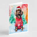 Sussex Spaniel Christmas Greeting Cards Pack of 8 Blank Cards with Envelopes Whimsical A7 Size 5x7