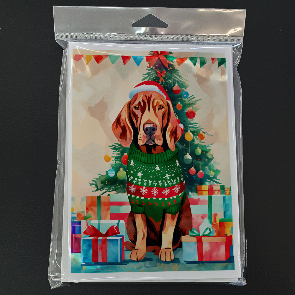 Vizsla Christmas Greeting Cards Pack of 8 Blank Cards with Envelopes Whimsical A7 Size 5x7