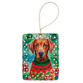 Vizsla Christmas Porcelain Ornament Christmas Tree Hanging Decorations for Home Christmas Holiday, Rectangle, Gift, Multicolor