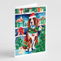 Welsh Springer Spaniel Christmas Greeting Cards Pack of 8 Blank Cards with Envelopes Whimsical A7 Size 5x7
