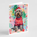 Wirehaired Pointing Griffon Christmas Greeting Cards Pack of 8 Blank Cards with Envelopes Whimsical A7 Size 5x7
