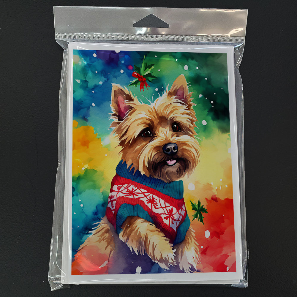 Yorkshire Terrier Yorkie Christmas Greeting Cards Pack of 8 Blank Cards with Envelopes Whimsical A7 Size 5x7