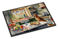 Airedale Terrier Christmas Cookies Doormat Indoor Outdoor 18H X 27W Front Door Mat Rugs for Entryway, Non Slip Washable