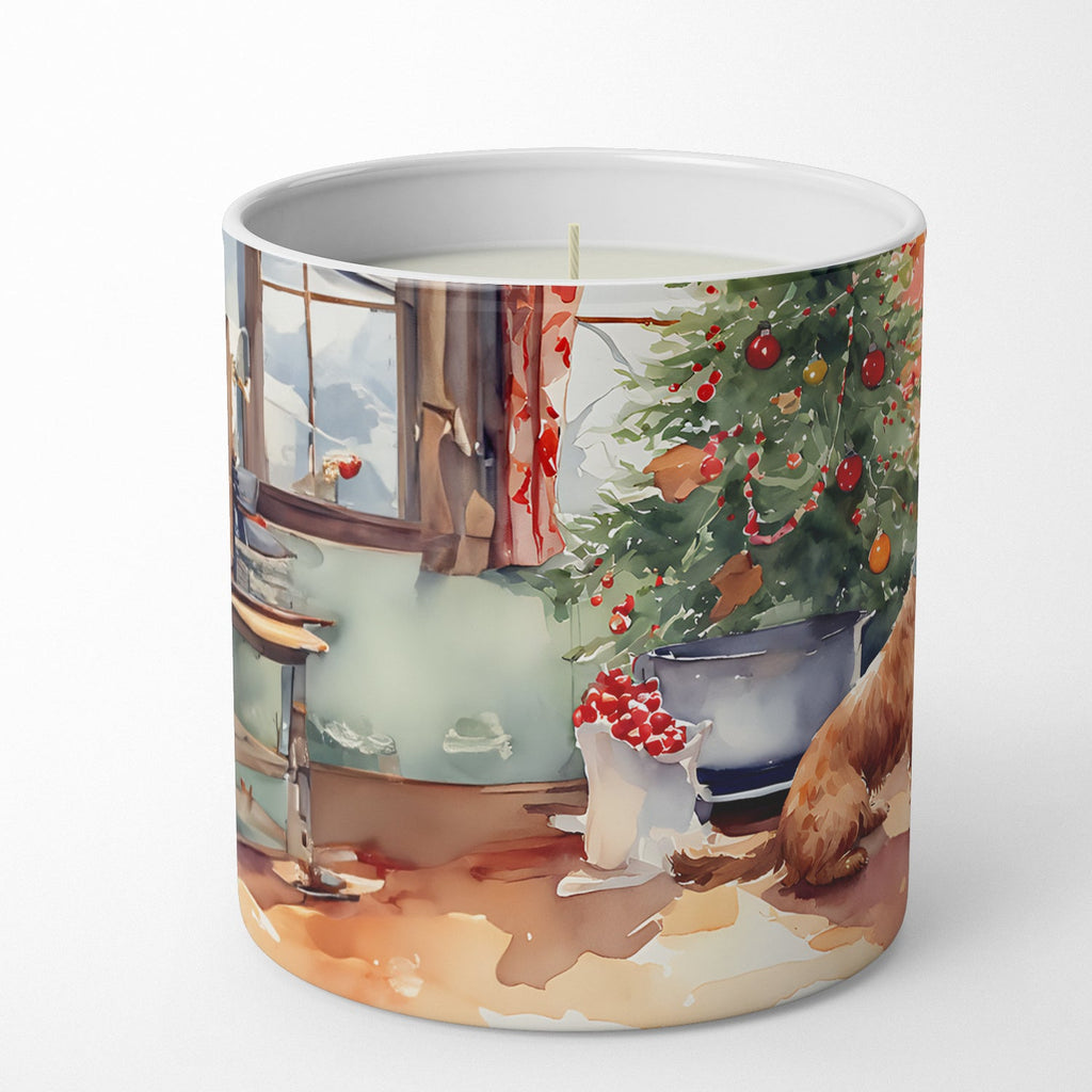 Airedale Terrier Christmas Cookies Decorative Soy Candle Nature Soy Wax Essential Oil Home Decor Ideal for Bedroom Kitchen Bath Office Gift, 10 oz