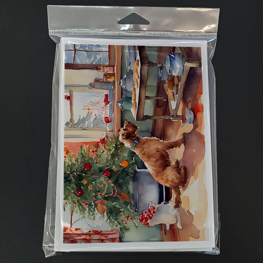 Airedale Terrier Christmas Cookies Greeting Cards Pack of 8 Blank Cards with Envelopes Whimsical A7 Size 5x7