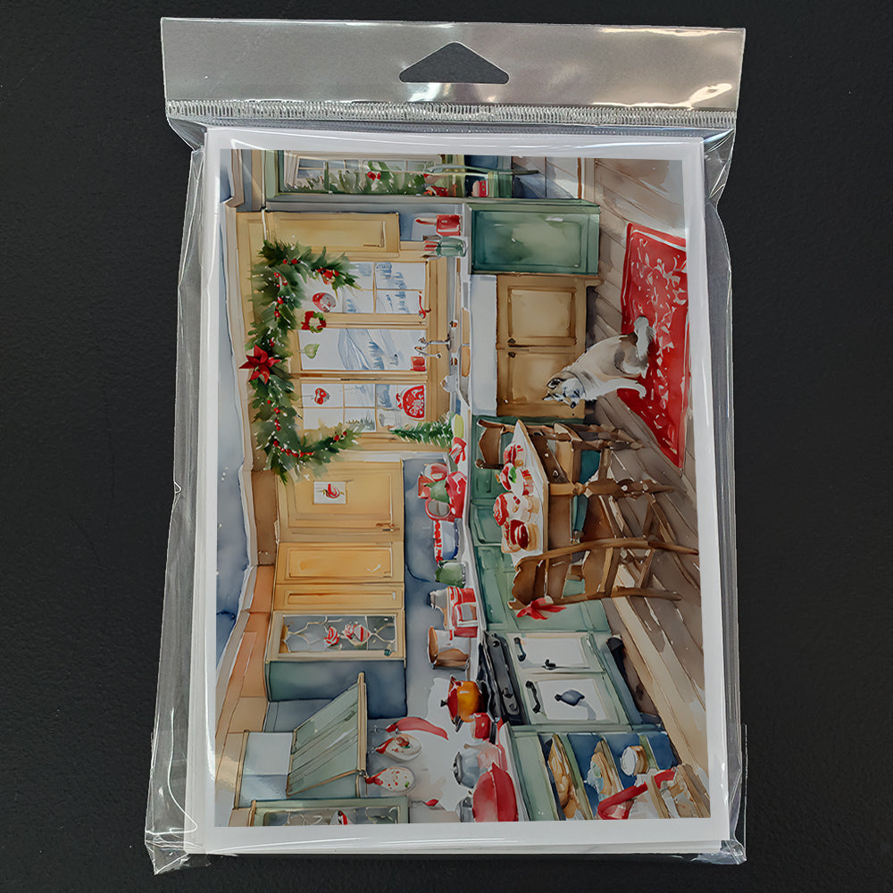 Alaskan Klee Kai Christmas Cookies Greeting Cards Pack of 8 Blank Cards with Envelopes Whimsical A7 Size 5x7