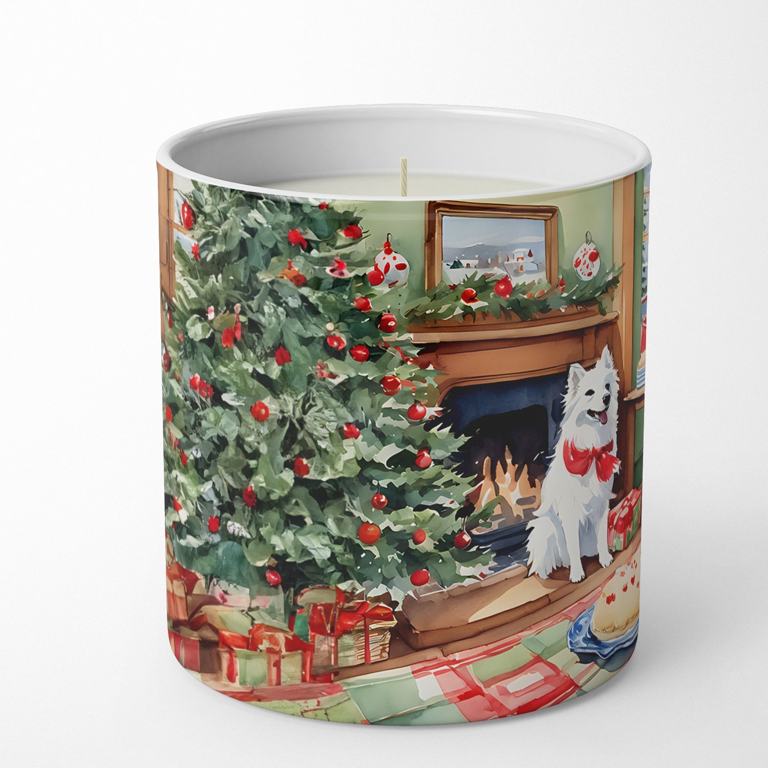 American Eskimo Christmas Cookies Decorative Soy Candle Nature Soy Wax Essential Oil Home Decor Ideal for Bedroom Kitchen Bath Office Gift, 10 oz