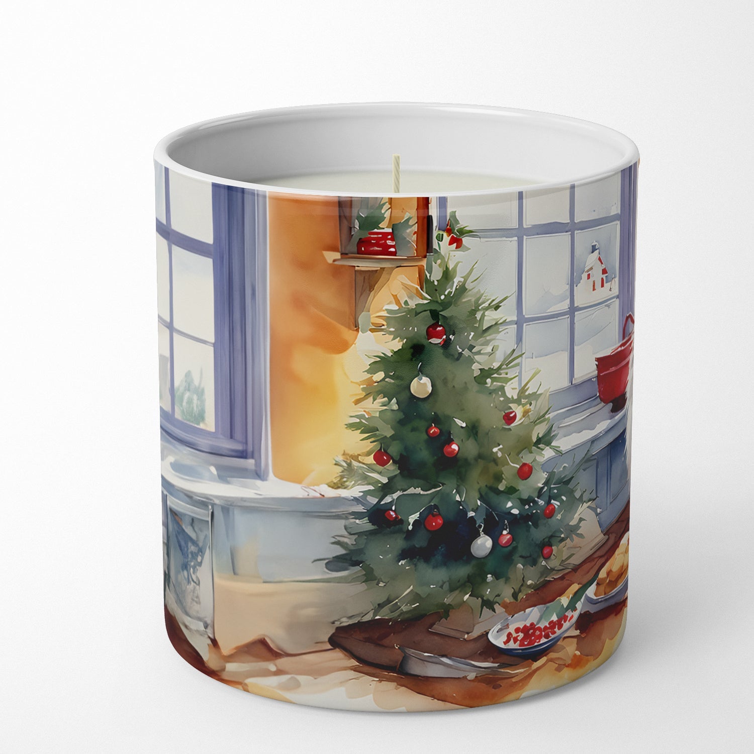 American Eskimo Christmas Cookies Decorative Soy Candle Nature Soy Wax Essential Oil Home Decor Ideal for Bedroom Kitchen Bath Office Gift, 10 oz