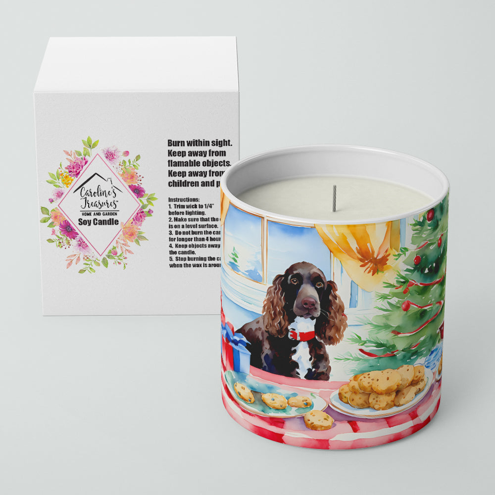 American Water Spaniel Christmas Cookies Decorative Soy Candle Nature Soy Wax Essential Oil Home Decor Ideal for Bedroom Kitchen Bath Office Gift, 10 oz