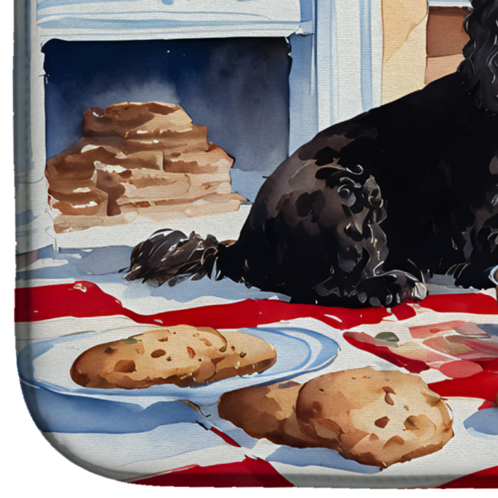 American Water Spaniel Christmas Cookies Dish Drying Mat Absorbent Dish Drying Mat Pad for Kitchen Counter Dish Drainer Mat for Countertop, 14 x 21", Multicolor