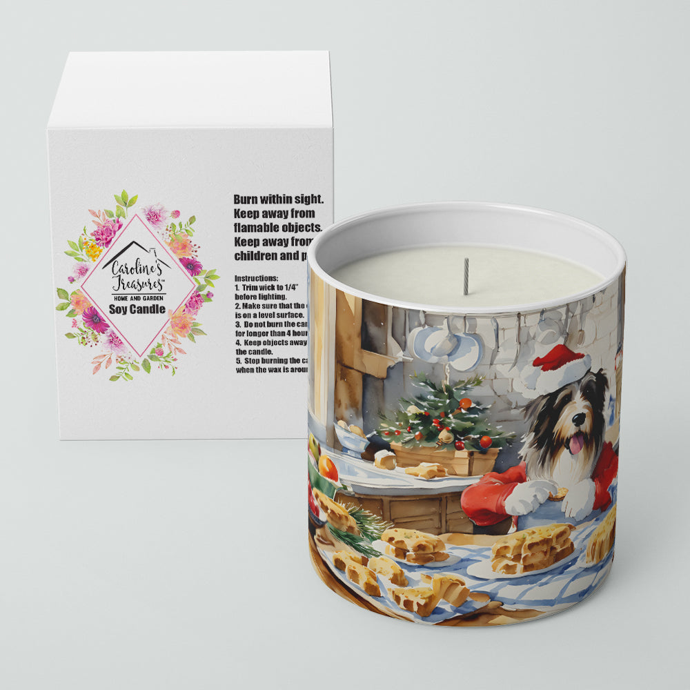 Bearded Collie Christmas Cookies Decorative Soy Candle Nature Soy Wax Essential Oil Home Decor Ideal for Bedroom Kitchen Bath Office Gift, 10 oz