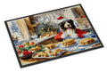 Bearded Collie Christmas Cookies Doormat Indoor Outdoor 18H X 27W Front Door Mat Rugs for Entryway, Non Slip Washable