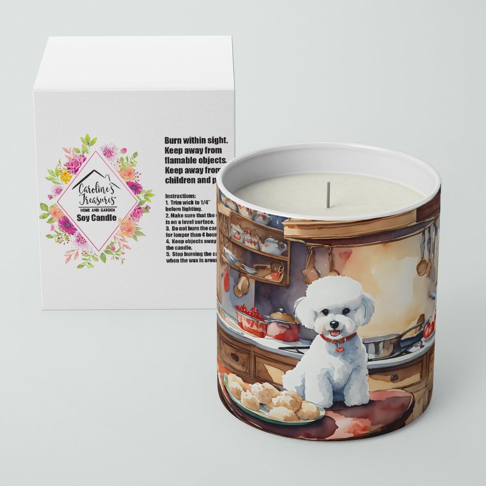 Bichon Frise Christmas Cookies Decorative Soy Candle Nature Soy Wax Essential Oil Home Decor Ideal for Bedroom Kitchen Bath Office Gift, 10 oz