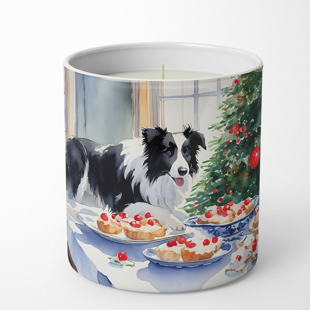 Border Collie Christmas Cookies Decorative Soy Candle Nature Soy Wax Essential Oil Home Decor Ideal for Bedroom Kitchen Bath Office Gift, 10 oz