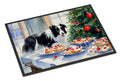 Border Collie Christmas Cookies Doormat Indoor Outdoor 24H X 36W Front Door Mat Rugs for Entryway, Non Slip Washable Low Pile,