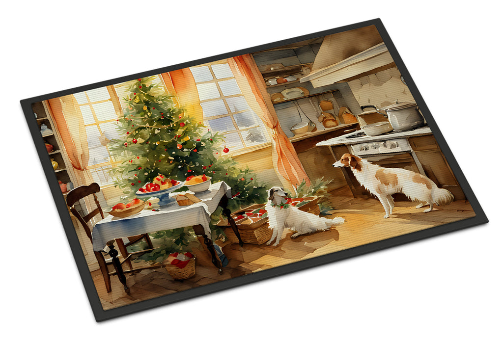 Borzoi Christmas Cookies Doormat Indoor Outdoor 18H X 27W Front Door Mat Rugs for Entryway, Non Slip Washable