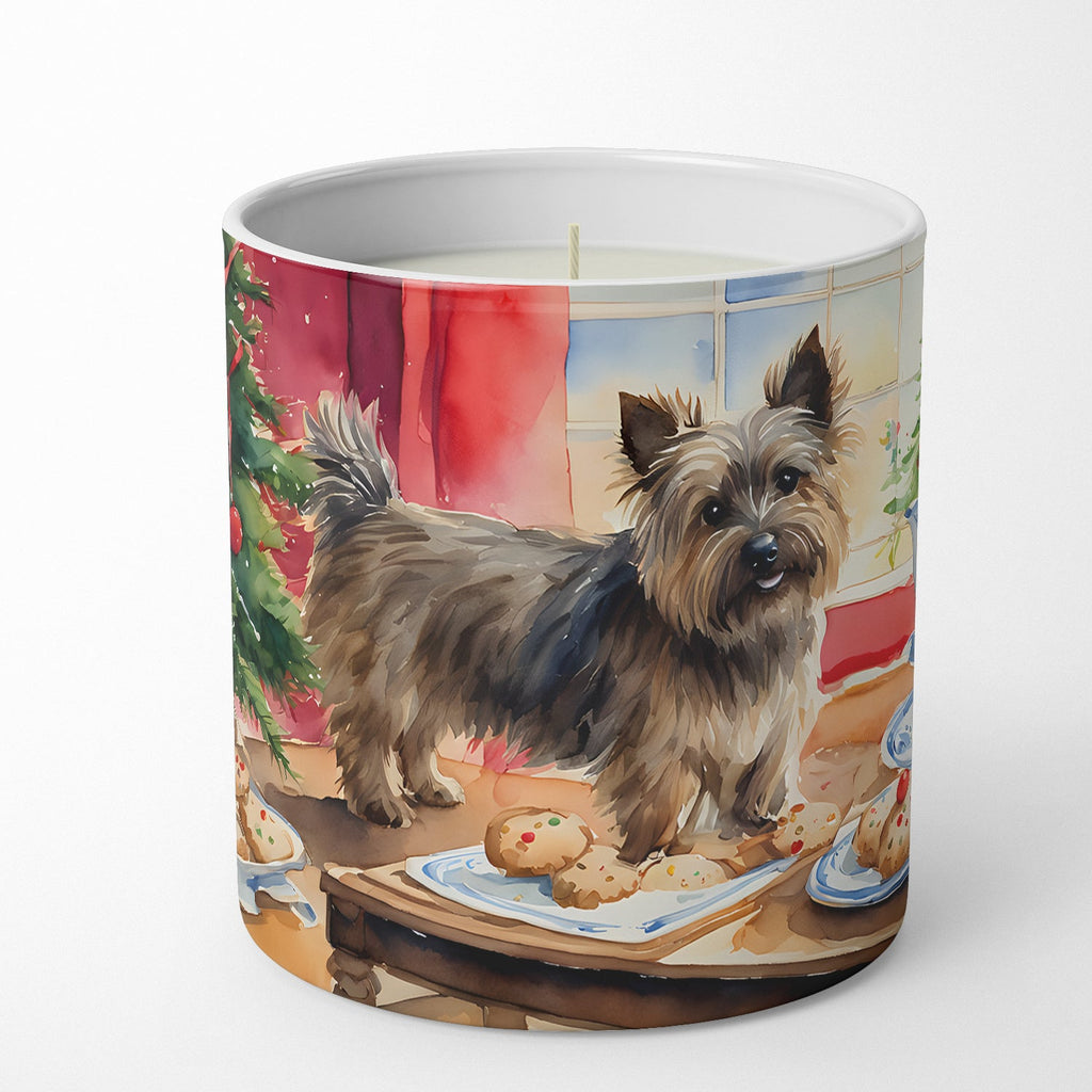 Cairn Terrier Christmas Cookies Decorative Soy Candle Nature Soy Wax Essential Oil Home Decor Ideal for Bedroom Kitchen Bath Office Gift, 10 oz