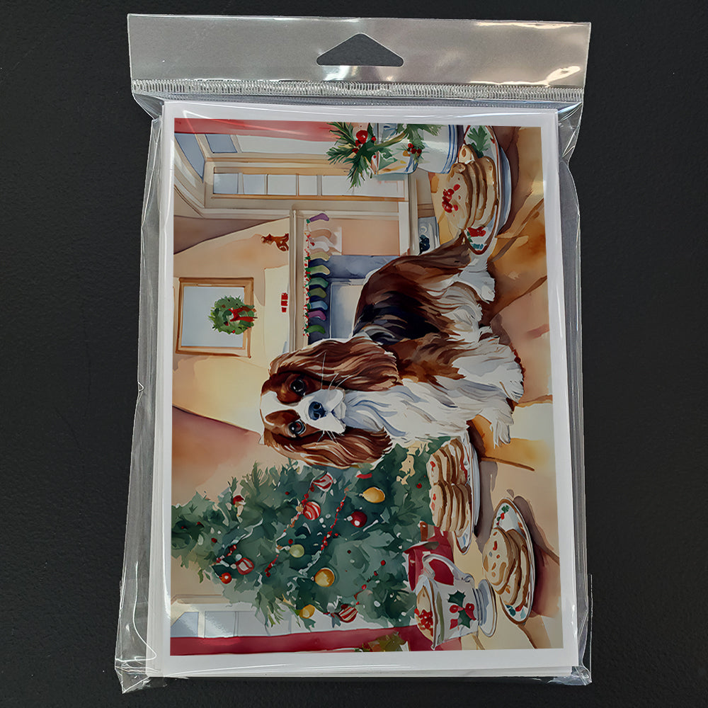 Cavalier Spaniel Christmas Cookies Greeting Cards Pack of 8 Blank Cards with Envelopes Whimsical A7 Size 5x7