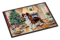 Cavalier Spaniel Christmas Cookies Doormat Indoor Outdoor 24H X 36W Front Door Mat Rugs for Entryway, Non Slip Washable Low Pile,