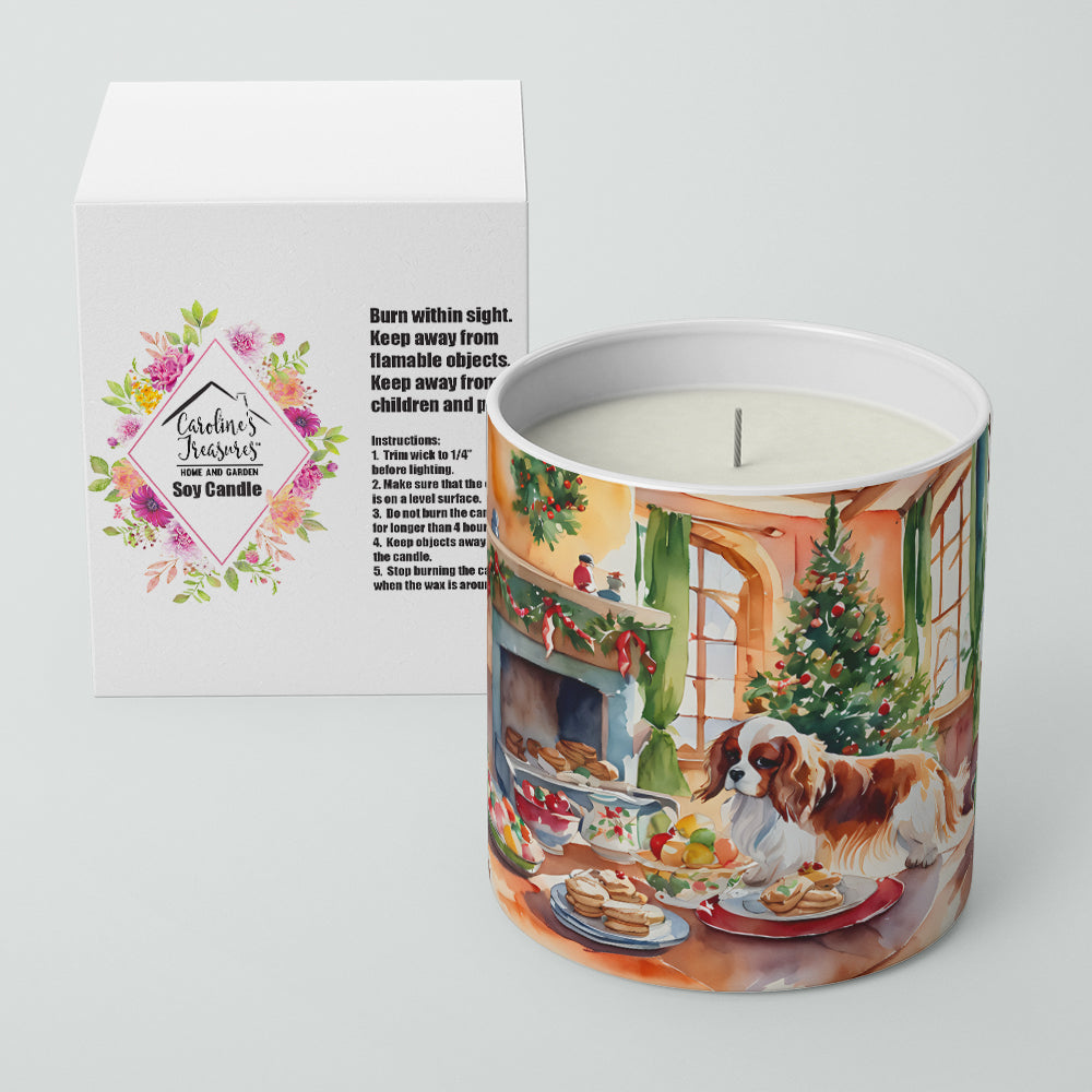 Cavalier Spaniel Christmas Cookies Decorative Soy Candle Nature Soy Wax Essential Oil Home Decor Ideal for Bedroom Kitchen Bath Office Gift, 10 oz