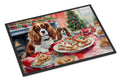 Cavalier Spaniel Christmas Cookies Doormat Indoor Outdoor 18H X 27W Front Door Mat Rugs for Entryway, Non Slip Washable