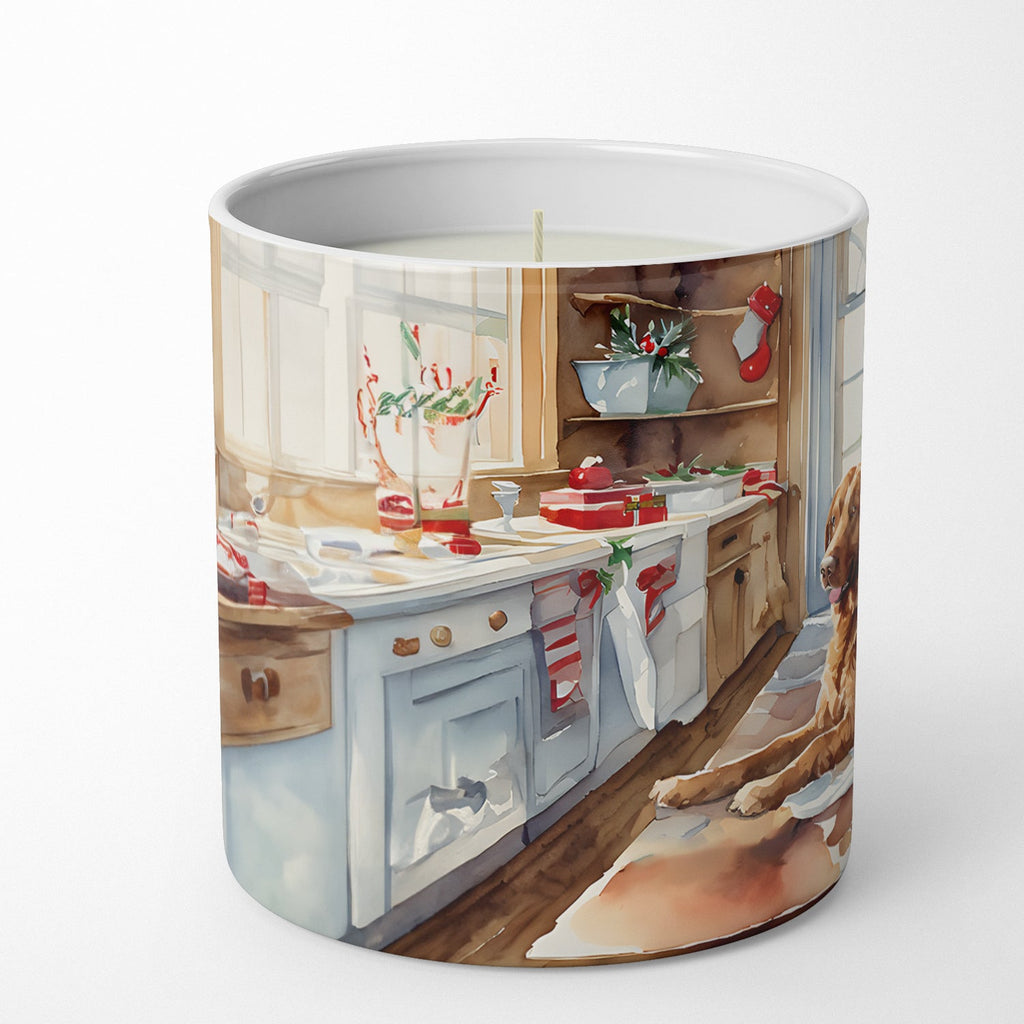 Chesapeake Bay Retriever Christmas Cookies Decorative Soy Candle Nature Soy Wax Essential Oil Home Decor Ideal for Bedroom Kitchen Bath Office Gift, 10 oz