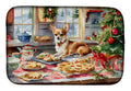 Chihuahua Christmas Cookies Dish Drying Mat Absorbent Dish Drying Mat Pad for Kitchen Counter Dish Drainer Mat for Countertop, 14 x 21", Multicolor