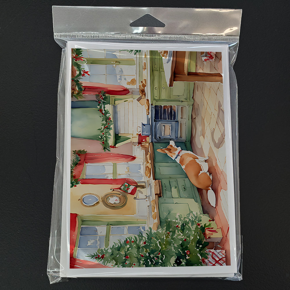 Corgi Christmas Cookies Greeting Cards Pack of 8 Blank Cards with Envelopes Whimsical A7 Size 5x7