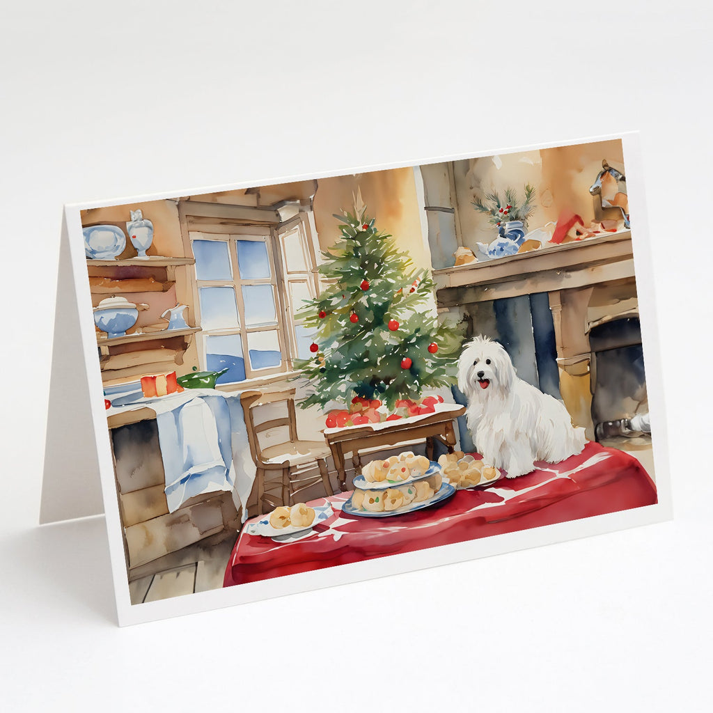 Coton De Tulear Christmas Cookies Greeting Cards Pack of 8 Blank Cards with Envelopes Whimsical A7 Size 5x7