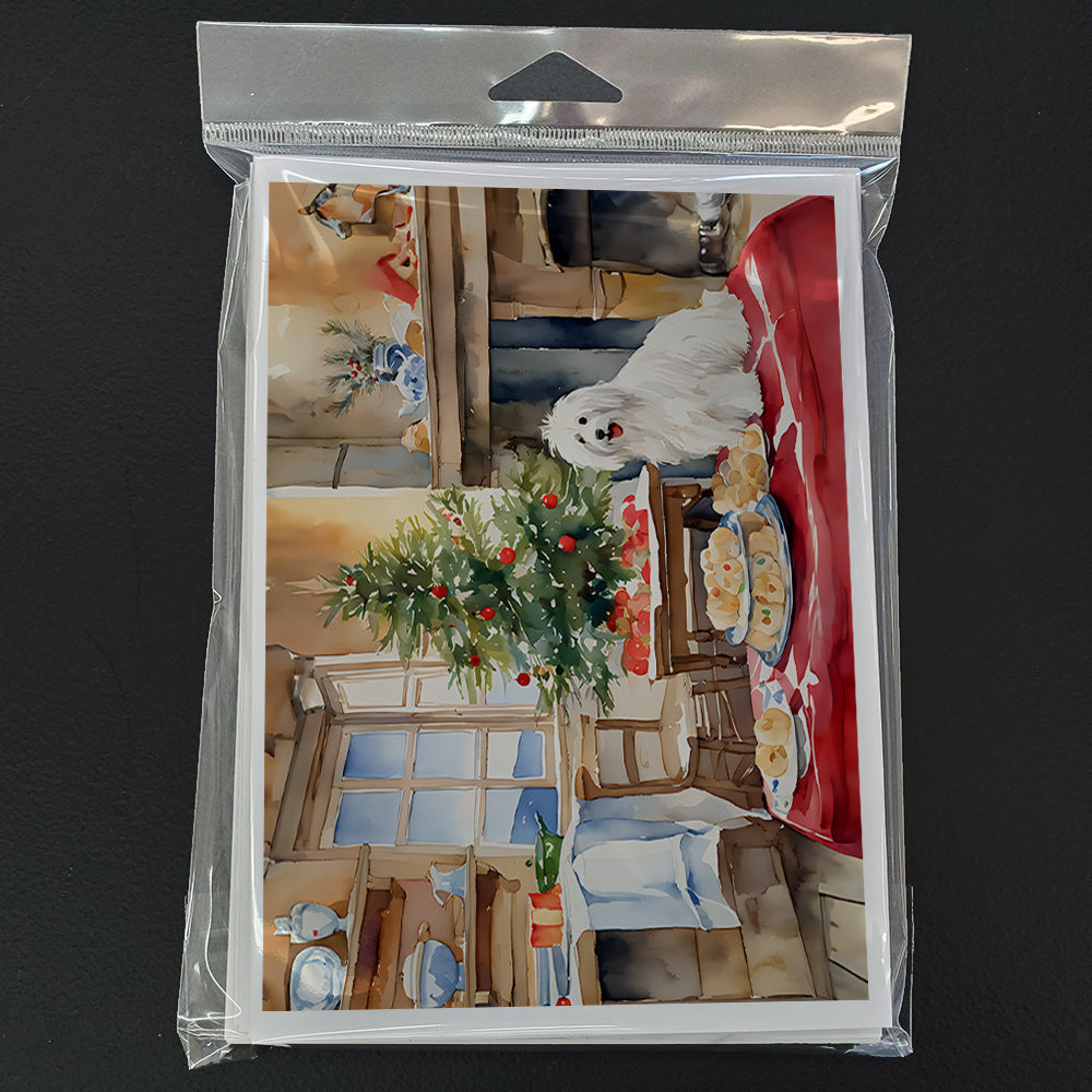 Coton De Tulear Christmas Cookies Greeting Cards Pack of 8 Blank Cards with Envelopes Whimsical A7 Size 5x7