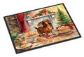 Dachshund Christmas Cookies Doormat Indoor Outdoor 24H X 36W Front Door Mat Rugs for Entryway, Non Slip Washable Low Pile,