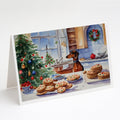 Dachshund Christmas Cookies Greeting Cards Pack of 8 Blank Cards with Envelopes Whimsical A7 Size 5x7