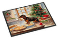 Dachshund Christmas Cookies Doormat Indoor Outdoor 24H X 36W Front Door Mat Rugs for Entryway, Non Slip Washable Low Pile,